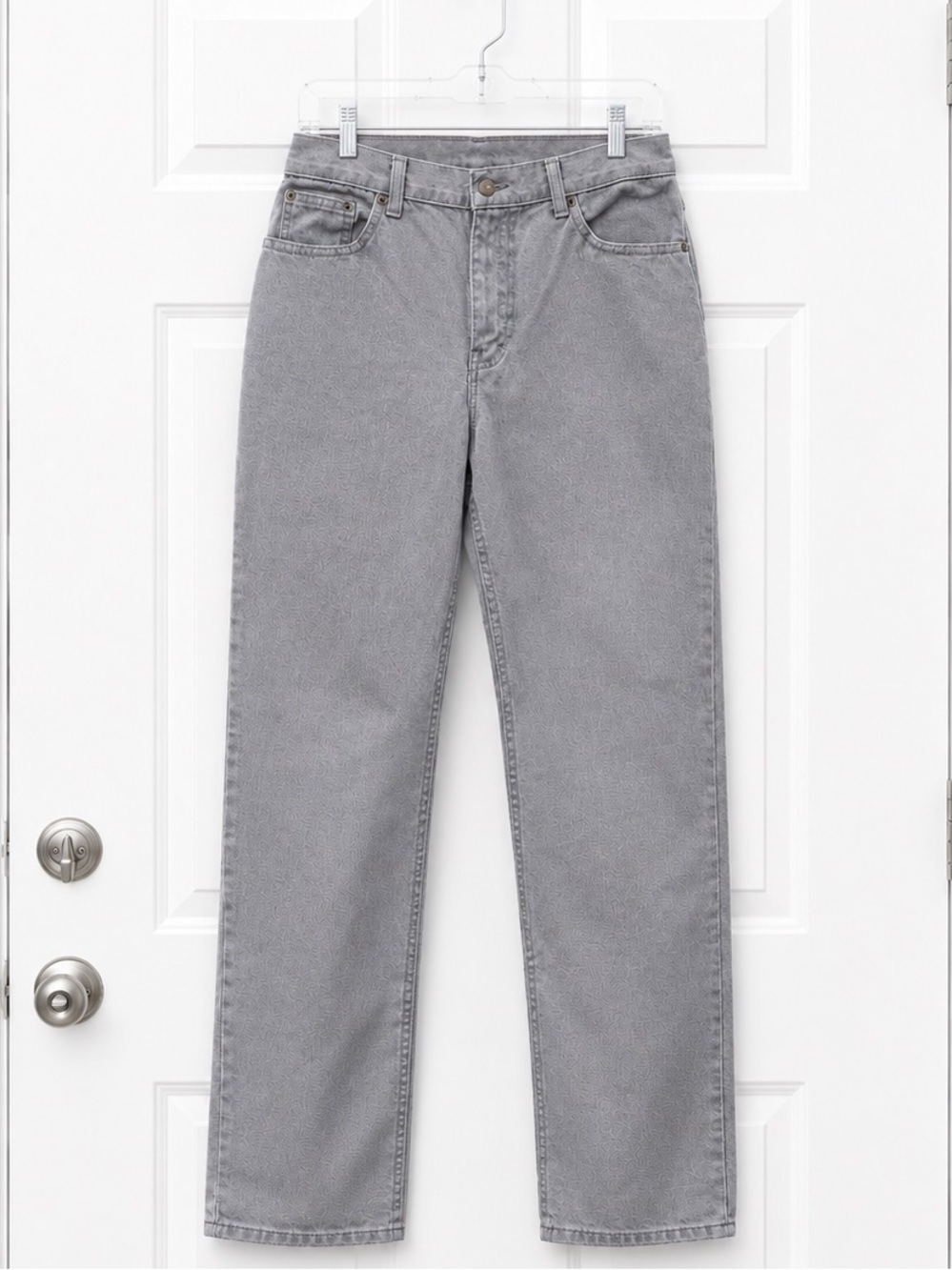 Jeanology Gray High Rise Mom Jeans Women’s Size 10 Straight Leg Minimalist Denim
